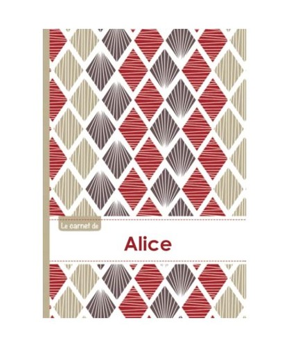 Carnet alice lignes - carnet,