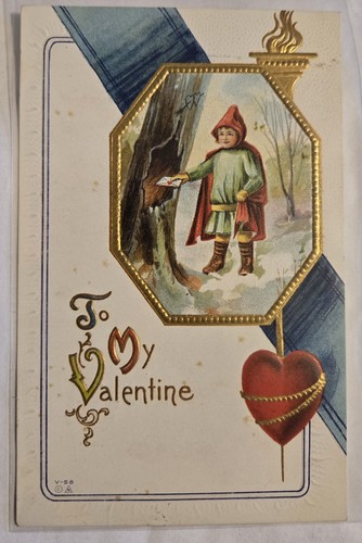 Cartolina san valentino usata - cartolina,